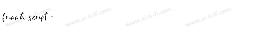 frennh script字体转换